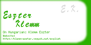 eszter klemm business card